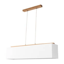 Hakon Pendant Lamp 4xE27 Max.25W Oiled Oak/White 1047423110647