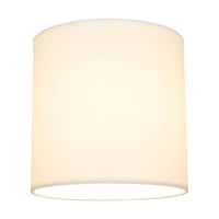 Lampshade Cylinder E27 H25 White Fabric A0585