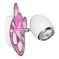 Kinkiet Lenny 1xGU10 Max.50W Biały metal/Chromowany metal/Wielokolorowy materiał syntetyczny ze wzorem tygrysa 2108102