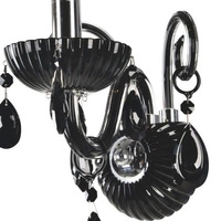 Queen Wall lamp 1xE14 Max.40W Black/Chrome 9140104