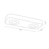 Cool Ceiling Lamp Incl. 2xLED 5W White/Satin 2291237