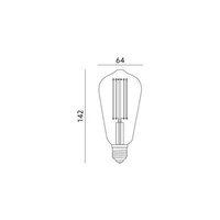 Żarówka filament LED spiral ST64 4W E27 barwa ciepła 2700K