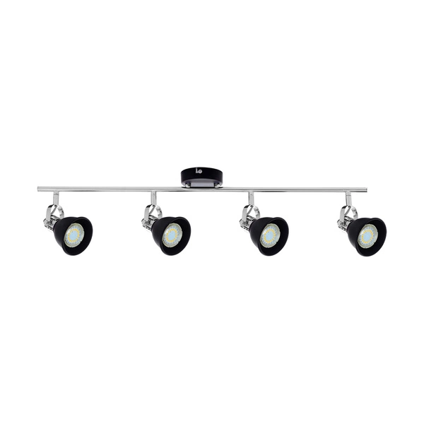 Anita Ceiling Lamp 4xGU10 Max.50W Chrome Metal/Black Metal 2766404