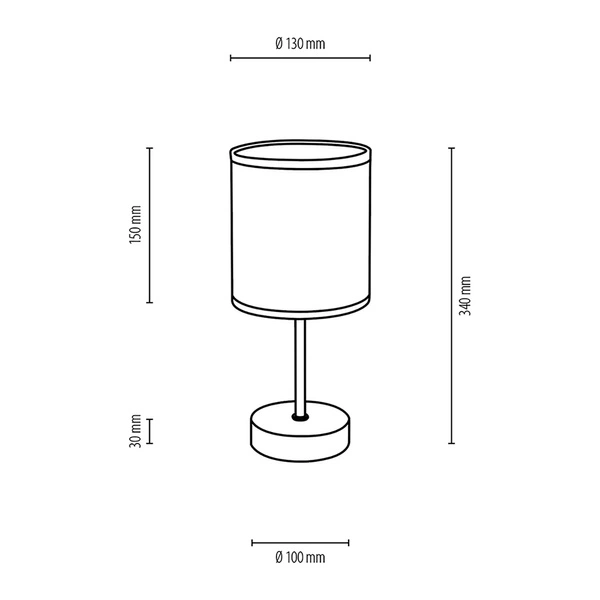 Hoja Table Lamp 1xE27 Max.25W Oiled Oak/Black PVC Cable/Multicolor Wallpaper 77747974