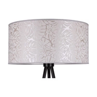 Mateo Floor Lamp 1xE27 Max.40W Black Metal/Black PVC Cable/Beige Wallpaper 87813104