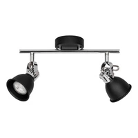 Anita Ceiling Lamp 2xGU10 Max.50W Chrome Metal/Black Metal 2766204