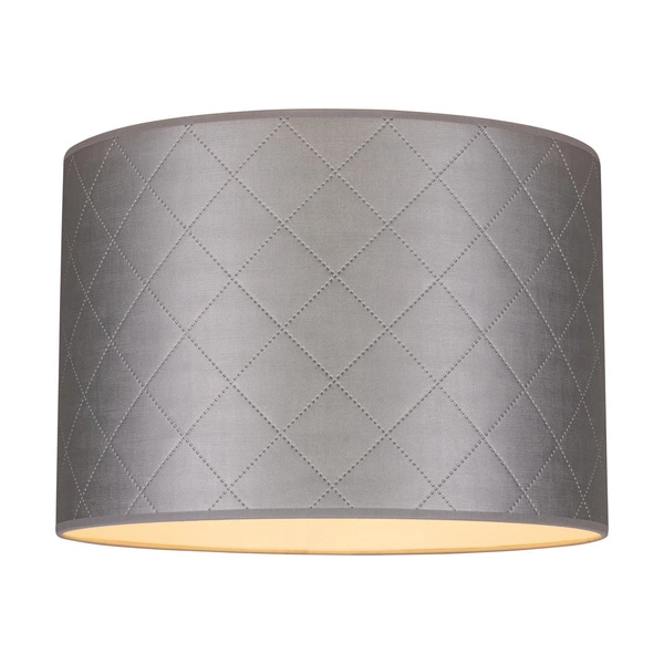 Lampshade Cylinder E27 H35 Silver Synthetic Fabric A0949
