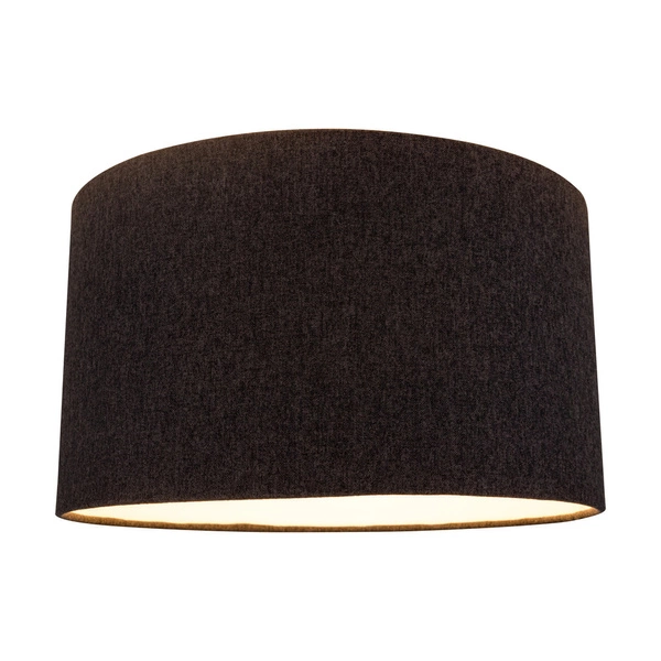 Lampshade Cylinder E27 H30 Black Cotton Fabric A0325