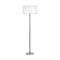 Lampa podłogowa Amor 1xE27 maks. 60W chromowany metal/przezroczysty kabel PVC/biały klosz z tkaniny 6012803010855