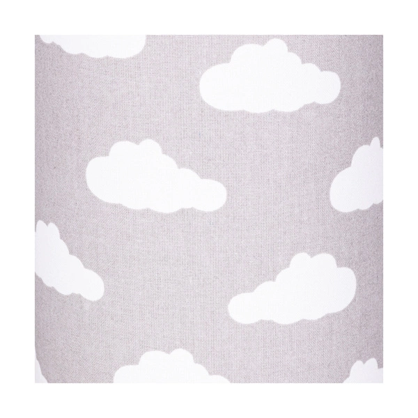Lampshade Cylinder E27 H20 Gray-White Fabric with cloud pattern A1352