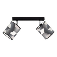 Espacio Ceiling Lamp 2xE27 Max.25W Black Metal/Multicolor Wallpaper 56748204