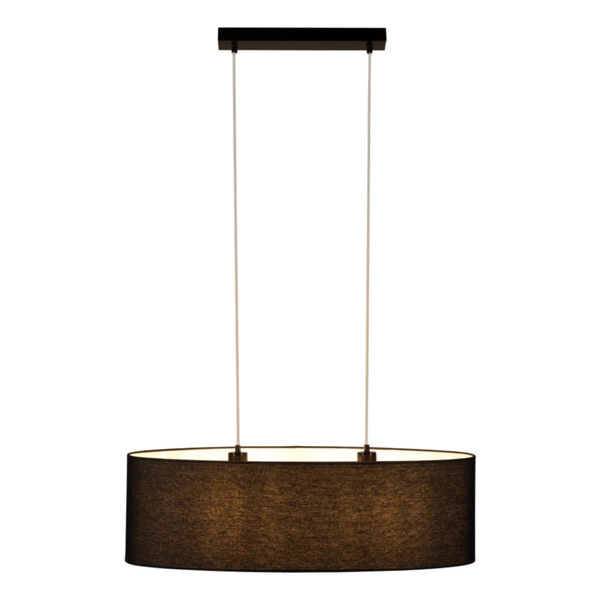 Dove Pendant Lamp 2xE27 Max.40W Black Metal/Transparent PVC Cable/Black Fabric Shade 17400204