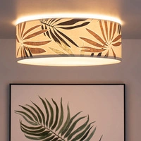 Hoja Ceiling Lamp 3xE27 Max.25W White Metal/Multicolor Wallpaper 4873802