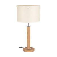 Benita Table Lamp 1xE27 Max. 40W Oiled Oak/Matte Nickel/Cream-Silver large 7017400611548