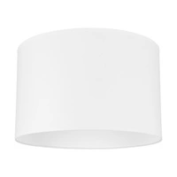 Lampshade Cylinder E27 H25 White Fabric A0048