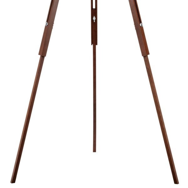Tripod Floor Lamp 1xE27 Max.60W Walnut Beech Wood/Transparent PVC Cable/White Fabric Shade 6021076