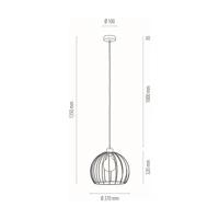 Lampa wisząca Coop 1xE27 Max.60W Złoty Metal/Czarny Metal/Czarny Kabel Tkaninowy 18811920