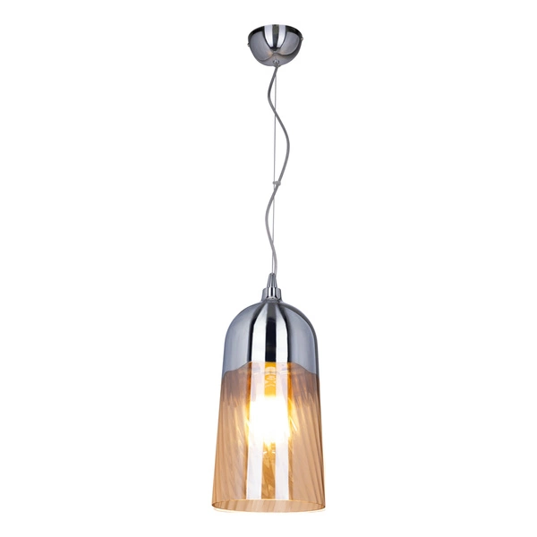 Daga Pendant Lamp 1xE27 Max.60W Chrome Metal/Transparent Glass 1677128