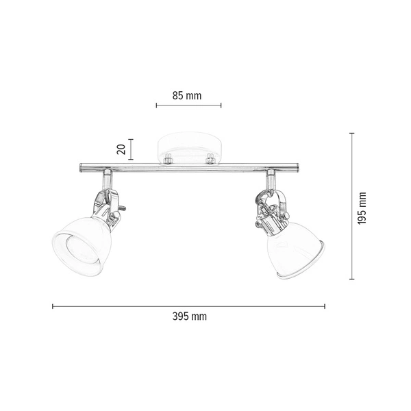 Anita Ceiling Lamp 2xGU10 Max.50W White Metal/Copper Metal 2766202