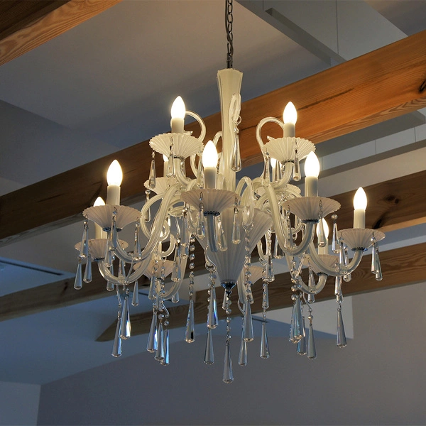 Rosano Chandelier 12xE14 Max.40W White/Transparent/Chrome 5193120