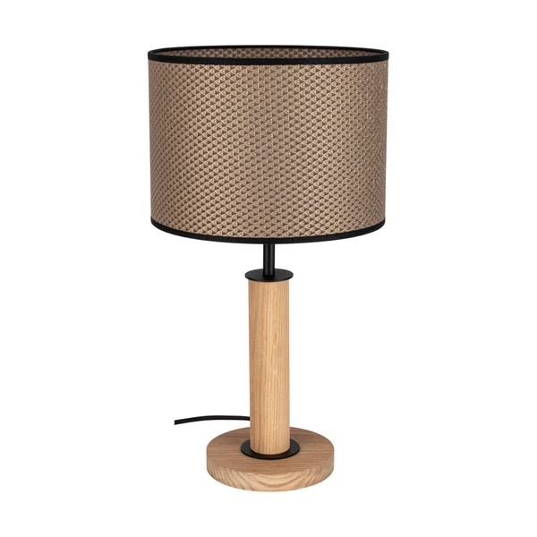Benita Black Table Lamp 1xE27 Max. 40W Oiled Oak/Black/Brown-Black-Gold 7017400711551