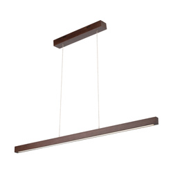 Smal Pendant Lamp 1xLED 24V Integrated 1431lm 3000K 15W Walnut Beech Wood/Transparent PVC Cable with Touch Dimmer