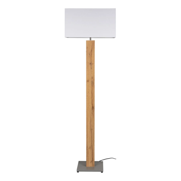 Milano Floor Lamp 1xE27 Max.60W Gray/Oak veneer/Transparent PVC/White