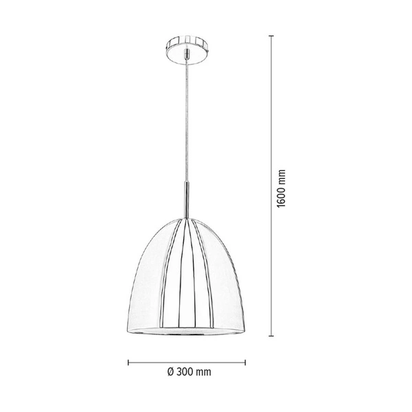 Lampa wisząca MADS srebrna 30cm 1621128