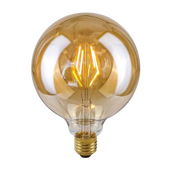 LED Filament Bulb, E27, Amber LDS-G125-A G125, 4W, 2200K, 400lm