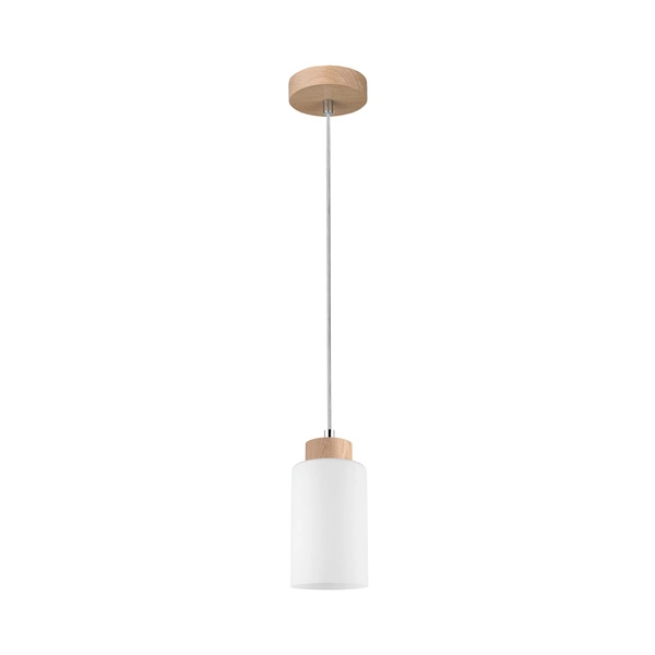 Bosco Pendant Lamp 1xE27 Max.60W Oiled Oak/Transparent/White 1720174