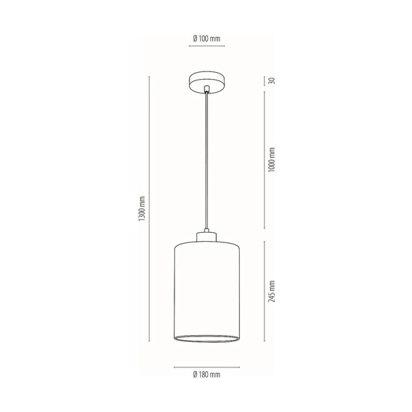 Zefir Pendant Lamp 1xE27 Max.60W Black/Transparent PVC/Smoked Glass 112870104