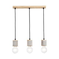 Cesar Lampa Wisząca 3xE27 Max.60W Dąb Olejowany/Czarny/Szary 1899374