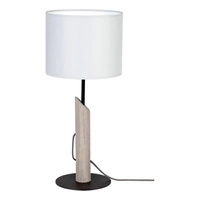 Colette Grey Table Lamp 1xE27 Max.40W Stained Pine Gray/Black Metal/Black Fabric Cable/Gray Fabric Shade 8620217104