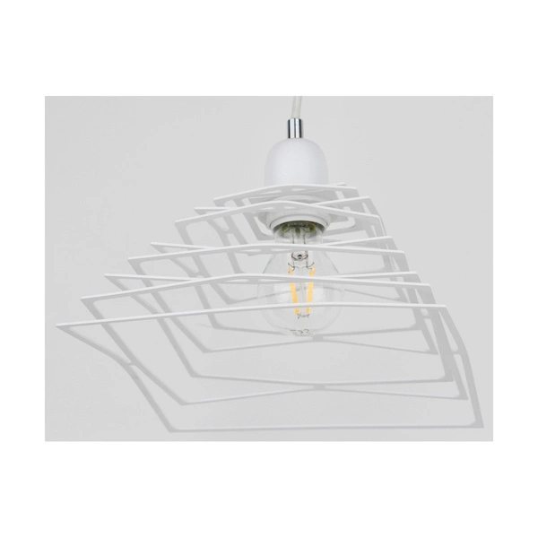Komet Pendant Lamp 1xE27 Max.60W Chrome Metal/White Metal/White PVC Cable 1855102