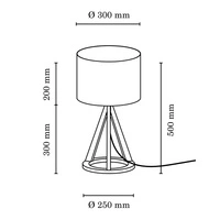 Victoria Lampa Stołowa 1xE27 Max,60W Czarny/Czarny-Miedziany/Czarny 6534904