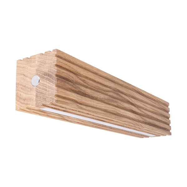 Riflet Wall lamp 2xLED 24V Int. 12W Oiled Oak/Alu profile with Touch Dimmer