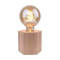 Lampa stołowa Fofi 1xE27 Max.25W Drewno brzozowe/Czarny kabel PVC 7016010400000