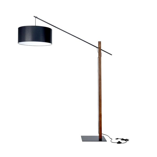 Cecile Floor Lamp 1xE27 60W Black/Walnut/Black 75032904