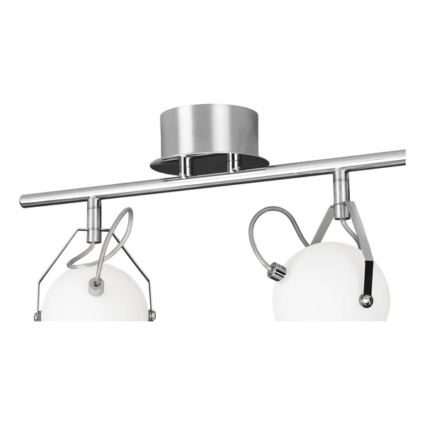 Ida Ceiling Lamp Incl. 2xLED Integrated 800lm 2700K 3W Chrome Metal/White Glass 2760228