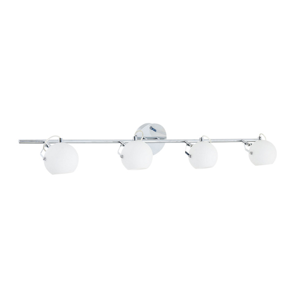 Ida Ceiling Lamp Incl. 4xLED Integrated 1600lm 2700K 3W Chrome Metal/White Glass