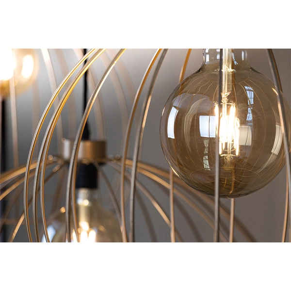 Coop Pendant Lamp 1xE27 Max.60W Gold Metal/Black Metal/Black Fabric Cable 18831920