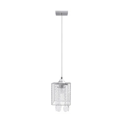 Lampa Wisząca Gracja 1xE27 Max.60W Chrom Metal/Przezroczysty Kabel PCV/Przezroczyste Szkło 8171128