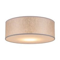 Lampa sufitowa Prata 3xE27 maks. 25W biały metal/srebrny klosz z tkaniny 95728270