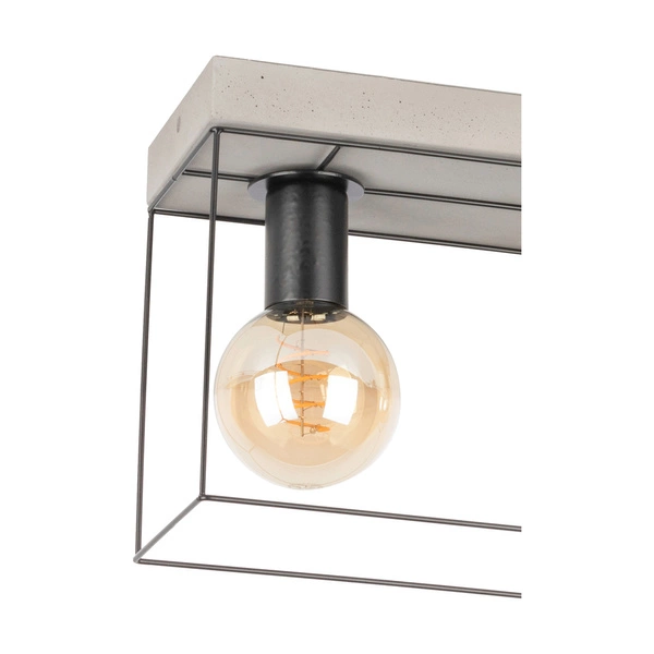 Gretter Concrete Ceiling Lamp 3xE27 Max.60W Gray Concrete/Black Metal 919408336