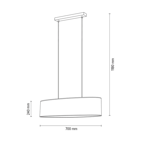 Galance Pendant Lamp 2xE27 Max.40W Black Metal/Black Fabric Cable/Black-Gold Wallpaper Shade 1026021310625