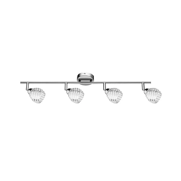 Wave Ceiling Lamp Incl. 4xG9 Max.28W Chrome Metal/Transparent Glass 2102428