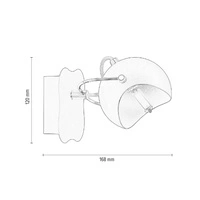 Kinkiet KANA  czarno - złoty 2722104