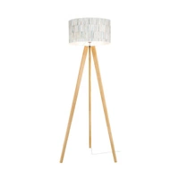 Malo Floor Lamp 1xE27 Max.60W Oiled Oak/Transparent PVC/Multicolor 74315074