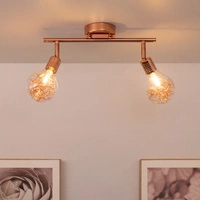 Bulbs Ceiling Lamp Incl. 2xG9 Max.28W Copper Metal/Transparent Glass 2507213