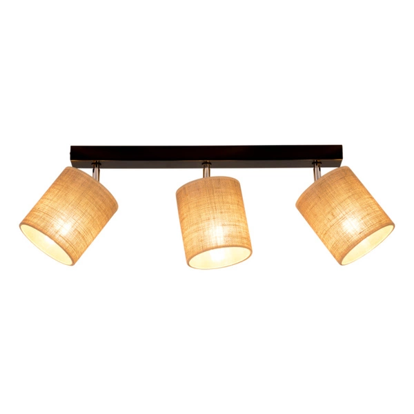 Jute Ceiling Lamp 3xE27 Max.25W Black/Beige 56792304